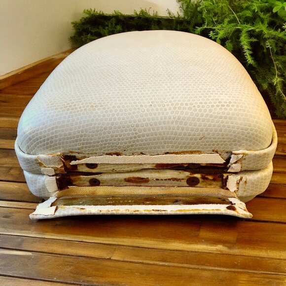 Elan Vintage Shoulder Handbag Hard Shell Faux Snakeskin DAMAGED - Picture 6 of 14